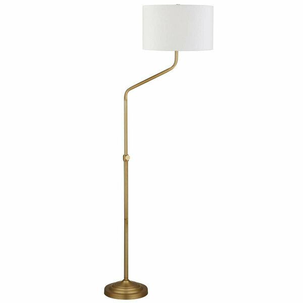 Hudson & Canal Henn &amp; Hart  Callum Brushed Brass Floor Lamp FL0801